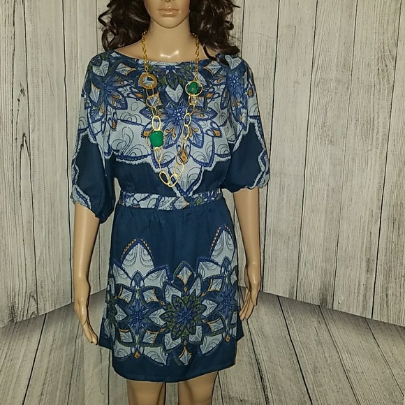 Mini Dress Multi Blue Colors - Picture 3 of 7